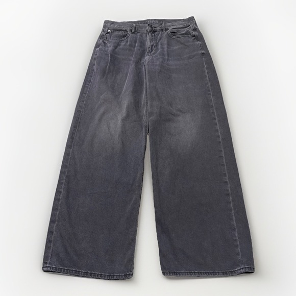 American Eagle Outfitters Denim - American Eagle Low‎ Rise Skater Jeans Women's Size 8 Black Baggy Wide Leg Grunge